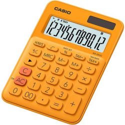 CASIO, "MS 20 UC" asztali 12 számjegyes narancssárga számológép 