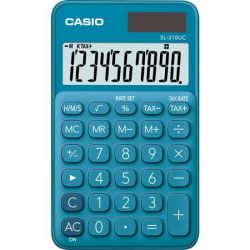 CASIO "SL 310" asztali 10 számjegyes kék számológép