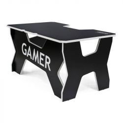 Generic Confort Gamer2DS/NW 200kg, fehér szegély, fekete gamer asztal