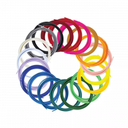 3Doodler Filament FLOW 20 PLA 20 Farben Nachfüllpack Polilaktánsav (PLA) Fekete, Kék, Sötétzöld, Sötét rózsaszín, Arany, Zöld, Halványlila, Sötétkék, Narancssárga, Rózsaszín, Átlátszó, Fehér, Sárga