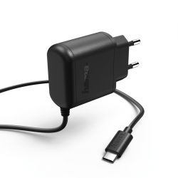 Hama (173617) 3A univerzális fekete USB Type-C hálózati töltő