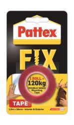Henkel Pattex Fix 19 mm x 1,5 m kétoldalas piros ragasztószalag 