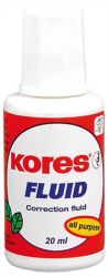 KORES "Fluid" 20 ml oldószeres hibajavító folyadék