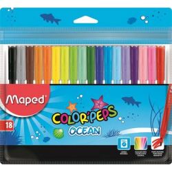 MAPED "Color`Peps Ocean" 2 mm kimosható 18 darabos Filctoll készlet