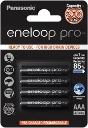 Panasonic Eneloop Pro AAA 900mAh NIMH (4 db) Újratölthető elem