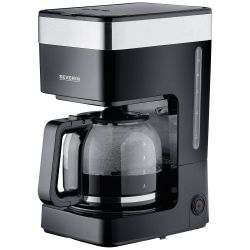 Severin KA 9263, 900W, 1.25L, Félautomata, Fekete-Inox csepegtető kávéfőző 