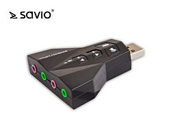 SAVIO AK-08 USB 7in1, Virtual 7.1ch Sound, Plug & Play külső hangkártya