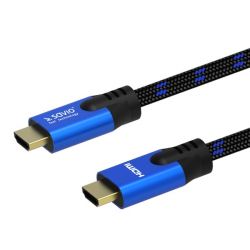 Elmak Savio CL-143 HDMI 2.1 ethernet 3 m kék-fekete kábel