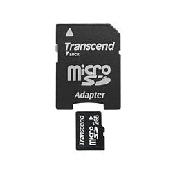 Transcend 2GB MicroSD memóriakártya + adapter