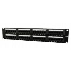 Gembird NPP-C648CM-001 19'' 48-portos 2U Cat6 patch panel