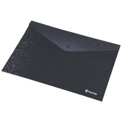 PANTA PLAST "Tai Chi" A4 patentos 160 mikron fekete irattartó mappa