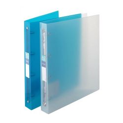 VIQUEL "Propyglass" 4 gyűrűs 35 mm A4 cserélhető címkés kék gyűrűs dosszié