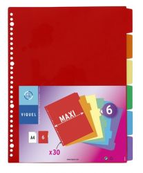 VIQUEL A4 maxi 6 részes műanyag regiszter 