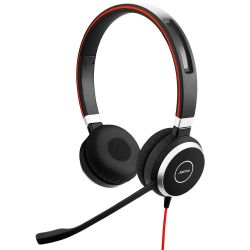Jabra Evolve 40 UC Stereo Fejpánt Fekete Headset