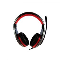MEDIA-TECH Nemesis USB piros-fekete headset