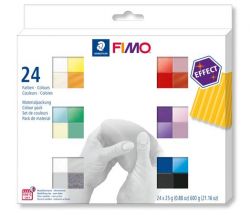 FIMO "Effect Colours"  égethető 24 különböző színű gyurma készlet (24x25 g)