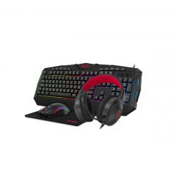 Dyras GS-COMBO502 USB, 115 gomb, max. 2600 DPI Fekete-Piros 4 az 1-ben gamer szett