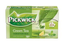 Pickwick 20x2g "Zöld tea variációk" citrom, jázmin, earl grey, borsmenta ízű zöld tea