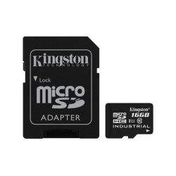 KINGSTON MicroSDHC 16GB CLASS 10 UHS-I Industrial Temp + Adapter Memóriakártya