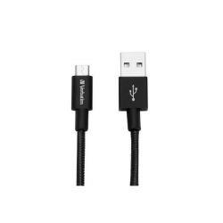 Verbatim 48866 USB 2.0 (M) - microUSB 2.0 B (M) 30cm fekete USB töltő- és szinkronkábel