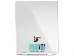 LaFe WKS001, LCD kijelző, max. 5kg, Digitális, Üveg, Fehér, Konyhai mérleg
