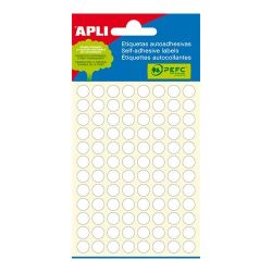APLI 480 etikett/csomag fehér kézzel írható 8 mm kör etikett