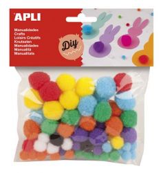 APLI Creative vegyes színű pom-pom (78 db)