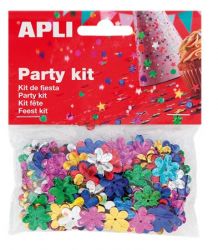 APLI 13 mm metál vegyes színek virágok konfetti 