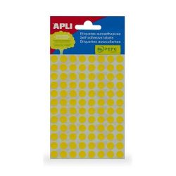 Apli 8 mm kör színes sárga kézzel írható etikett (288 etikett/csomag)