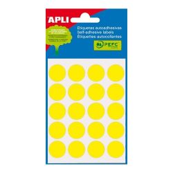  Apli 19 mm kör színes sárga kézzel írható etikett (100 etikett/csomag)