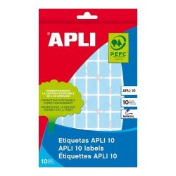 APLI 448 etikett/csomag 18x18 mm kerekített sarkú zöld színű kézzel írható etikett