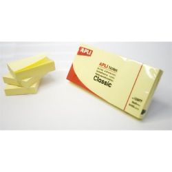 APLI 40x50 mm 3x100 lapos sárga öntapadó jegyzettömb