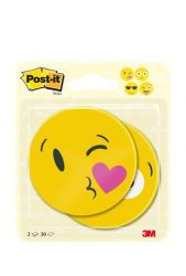 3M POSTIT "Emoji" 70x70 mm 2x30 lapos vegyes figurás Öntapadó jegyzettömb