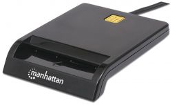 Manhattan 102049 USB, LED külső fekete smart kártyaolvasó