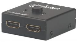 Manhattan 207850 kétirányú 2-portos AV HDMI 2x1 4K@30Hz fekete HDMI splitter