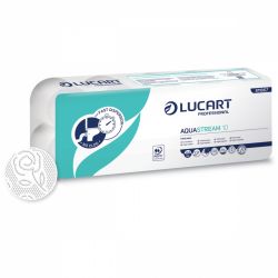 Lucart Aquastream 10 kistekercses 2 rétegű fehér toalettpapír