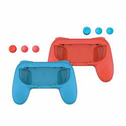 QWare Gaming Controller Holders, Nintendo Switch, Kék-Piros, Joy-Con markolat + Thumb Grips