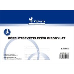 Victoria "B.12-111" 25x4 lapos A5 készletbevételezési bizonylat