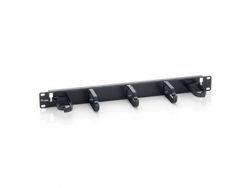Equip 327311 1U(19") fekete rack kiegészítő kábel terelő panel