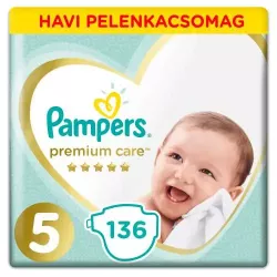 Pampers Premium Care 5 11kg-16kg 136 db-os pelenka csomag