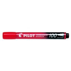PILOT "Permanent Marker 100" 1 mm kúpos piros alkoholos marker