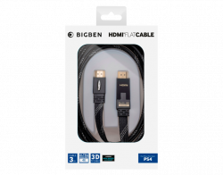 BigBen High-definition Cable, PlayStation 4, 4K, 3D TV, 180°-ban elforgatható, 3 m, Fekete, HDMI kábel