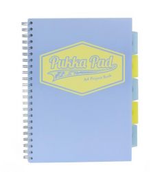 PUKKA PAD "Pastel project book" 100 lap A4 vegyes színű vonalas spirálfüzet