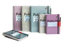 PUKKA PAD "Metallic Project Book" 100 lap A5 vonalas színes spirálfüzet