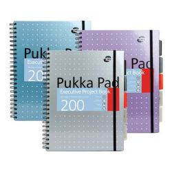 PUKKA PAD "Metallic Project Book" A4+ 100 lap Vegyes Vonalas spirálfüzet