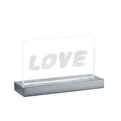 TRIO Love 7W 12cm átlátszó/króm asztali lámpa