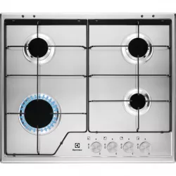 Electrolux KGS6424SX 4 égő, 8000 W inox-fekete gáz főzőlap