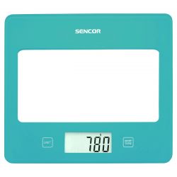 Sencor SKS5027TQ LCD, max. 5 kg türkiz-átlátszó konyhai mérleg