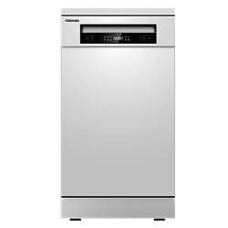 Toshiba DW-10F2EE(W) D energiaosztály, 10 teríték, 6 program fehér-fekete beépíthető mosogatógép