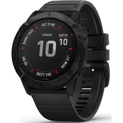 Garmin Fenix 6X Pro 1.4" 51mm GPS fekete szilikon okosóra